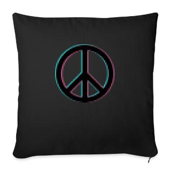 PEACE PIXEL - Sofakissenbezug 45 x 45 cm - Schwarz - Vorne