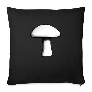 Mushroom Mushrooms Poisonous Mushrooms Mycology Earthy Natural 11 - Sofa pillowcase 17,3'' x 17,3'' (45 x 45 cm) - black - Front