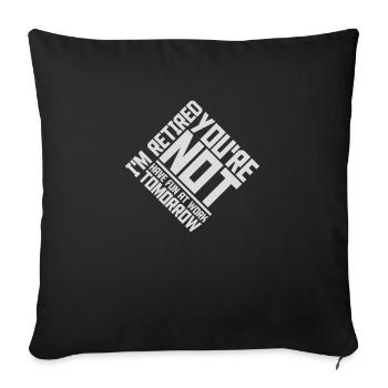 Amusez-vous au travail - Housse de coussin décorative 45 x 45 cm - noir - Devant