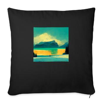 Beautiful nature - Sofa pillowcase 17,3'' x 17,3'' (45 x 45 cm) - black - Front
