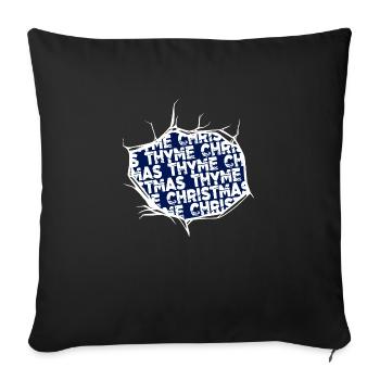 Cadeau maladroit de bébé cadeau comique bday santa drôle - Housse de coussin décorative 45 x 45 cm - noir - Devant