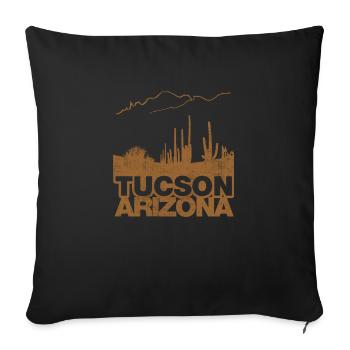 Tucson Arizona AZ City Vintage - Sofakissenbezug 45 x 45 cm - Schwarz - Vorne