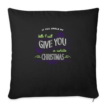 bodybuilder animal dinosaures humour blague santa fun - Housse de coussin décorative 45 x 45 cm - noir - Devant