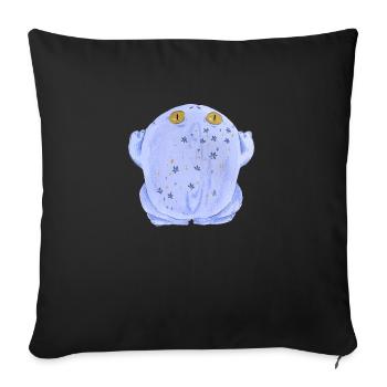 Frog toad in pastel - Sofa pillowcase 17,3'' x 17,3'' (45 x 45 cm) - black - Front