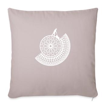 Lawn mower Mandala - Sofa pillowcase 17,3'' x 17,3'' (45 x 45 cm) - light taupe - Front