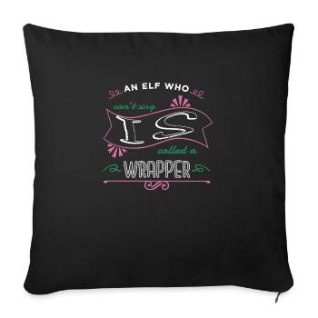 blague de geek blagues maladroites de queue de fée géniales - Housse de coussin décorative 45 x 45 cm - noir - Devant