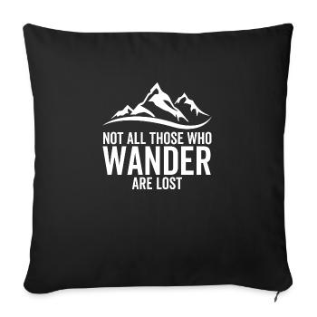 Tous ceux qui errent ne sont pas perdus - Housse de coussin décorative 45 x 45 cm - noir - Devant