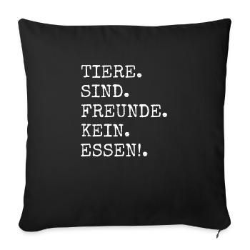 vegan witzig cool gesundes essen veganer geschenk - Sofakissenbezug 45 x 45 cm - Schwarz - Vorne