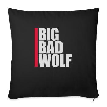 big bad wolf Zitat - Sofakissenbezug 45 x 45 cm - Schwarz - Vorne