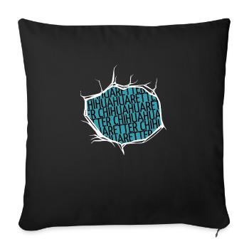déclaration amusante boxer noël anniversaire amour - Housse de coussin décorative 45 x 45 cm - noir - Devant