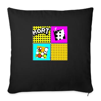 Pop art - Sofakissenbezug 45 x 45 cm - Schwarz - Vorne