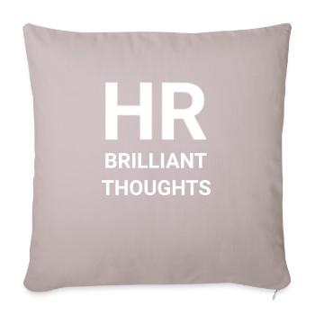 HR Brilliant Thoughts - Sofa pillowcase 17,3'' x 17,3'' (45 x 45 cm) - light taupe - Front