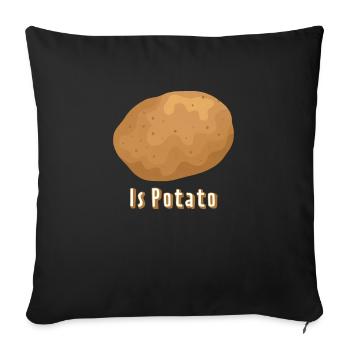stephen colbert is potato - Sofa pillowcase 17,3'' x 17,3'' (45 x 45 cm) - black - Front
