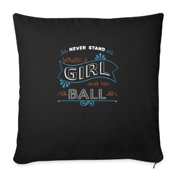 fun golflove golf clubs golfhoodie present golfing - Sofa pillowcase 17,3'' x 17,3'' (45 x 45 cm) - black - Front