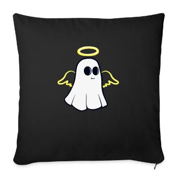 Guardian Angel Ghost - Sofa pillowcase 17,3'' x 17,3'' (45 x 45 cm) - black - Front