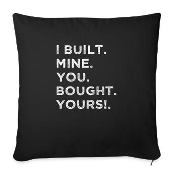 T-shirts mécaniciens badass - Housse de coussin décorative 45 x 45 cm - noir - Devant