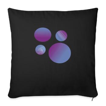 purple blue Planets - Sofakissenbezug 45 x 45 cm - Schwarz - Vorne