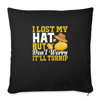 Farmer Tractor Farming Quota for Farmers - Sofa pillowcase 17,3'' x 17,3'' (45 x 45 cm) - black - Front