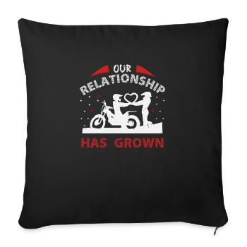 OUR RELATIONSHIP HAS GROWN - Sofa pillowcase 17,3'' x 17,3'' (45 x 45 cm) - black - Front