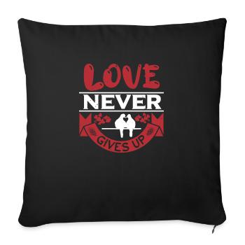 L’AMOUR N’ABANDONNE JAMAIS - Housse de coussin décorative 45 x 45 cm - noir - Devant