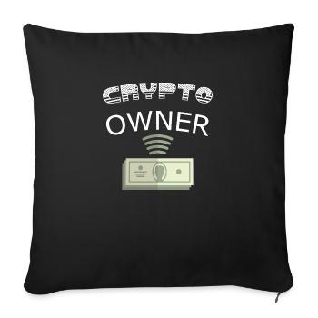 Bitcoin Trading Crypto Aktien - Sofakissenbezug 45 x 45 cm - Schwarz - Vorne