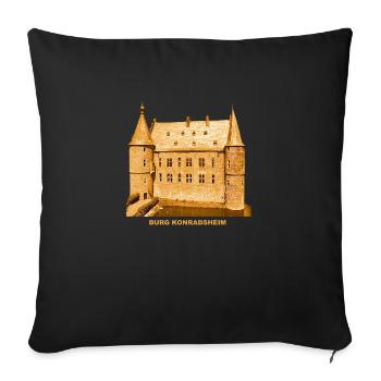 Konradsheim Schloss Burg Erftstadt North Rhine-Westphalia - Sofa pillowcase 17,3'' x 17,3'' (45 x 45 cm) - black - Front