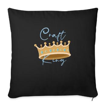 Roi - Housse de coussin décorative 45 x 45 cm - noir - Devant