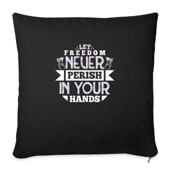 QUE LA LIBERTÉ NE PÉRISSE JAMAIS ENTRE VOS MAINS - Housse de coussin décorative 45 x 45 cm - noir - Devant