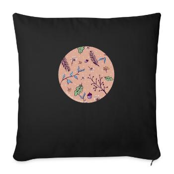 Fête d’hiver - Housse de coussin décorative 45 x 45 cm - noir - Devant
