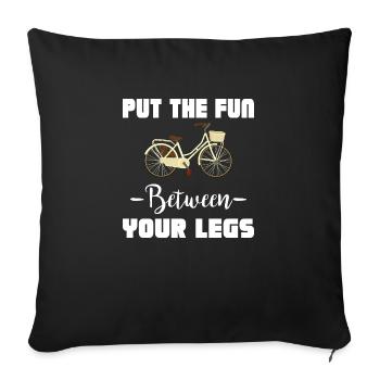Marathon Triathlon Running Jogging Biking Cycling - Sofa pillowcase 17,3'' x 17,3'' (45 x 45 cm) - black - Front