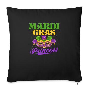 Mardi Gras Princess Parade BeadsParty - Sofakissenbezug 45 x 45 cm - Schwarz - Vorne