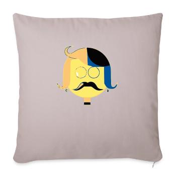 Herr Jeko - Sofakissenbezug 45 x 45 cm - helles Taupe - Vorne