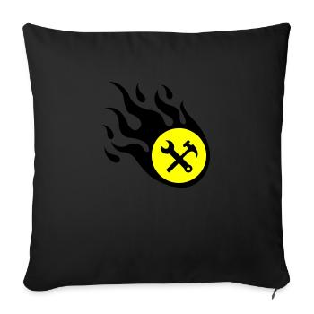 Craftsman Flame - Sofa pillowcase 17,3'' x 17,3'' (45 x 45 cm) - black - Front