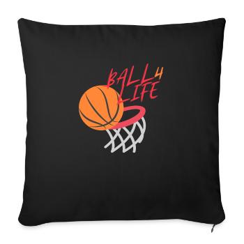 BALL 4 LIFE - Sofa pillowcase 17,3'' x 17,3'' (45 x 45 cm) - black - Front