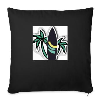 Adventure at sea - Sofa pillowcase 17,3'' x 17,3'' (45 x 45 cm) - black - Front