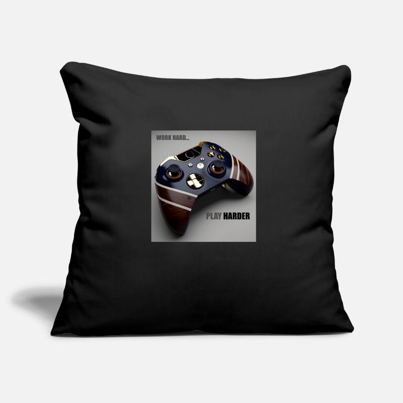 Game Controller Work Hard Gift Sofa pillowcase 17,3'' x 17,3'' (45 x 45 cm)