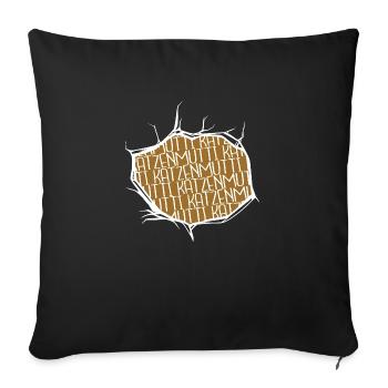 raubkatze meerkatze witzig tier geschenk zitat - Sofakissenbezug 45 x 45 cm - Schwarz - Vorne
