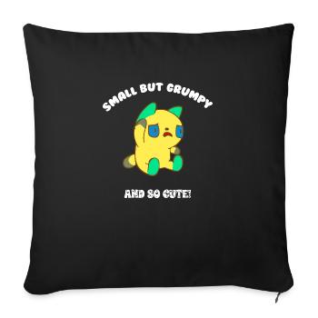 Small but grumpy - Sofa pillowcase 17,3'' x 17,3'' (45 x 45 cm) - black - Front