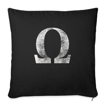 Omega-Zeichen - Sofakissenbezug 45 x 45 cm - Schwarz - Vorne