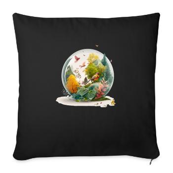 The miniature drill - Sofa pillowcase 17,3'' x 17,3'' (45 x 45 cm) - black - Front