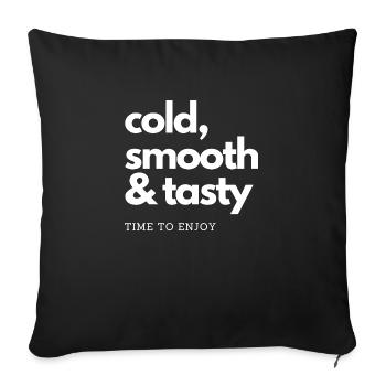 Il est temps d’en profiter - Housse de coussin décorative 45 x 45 cm - noir - Devant