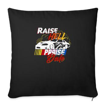 Raise Hell Praise Dale Funny Racer Citation - Housse de coussin décorative 45 x 45 cm - noir - Devant