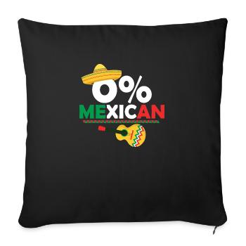 0% Gringo mexicain Cinco De Mayo Party Gringo - Housse de coussin décorative 45 x 45 cm - noir - Devant