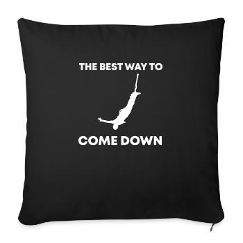 Bungee Jumping Evolution Sport Fun - Sofa pillowcase 17,3'' x 17,3'' (45 x 45 cm) - black - Front