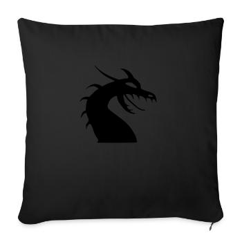 Dragon Head Silhouette - Sofa pillowcase 17,3'' x 17,3'' (45 x 45 cm) - black - Front