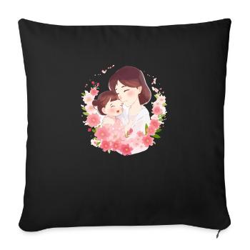Mother's Day - Sofa pillowcase 17,3'' x 17,3'' (45 x 45 cm) - black - Front