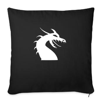 Dragon Head Silhouette - Sofa pillowcase 17,3'' x 17,3'' (45 x 45 cm) - black - Front