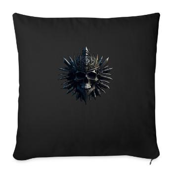 WIKINGER SCHÄDEL I SKULL DESIGN - Sofakissenbezug 45 x 45 cm - Schwarz - Vorne