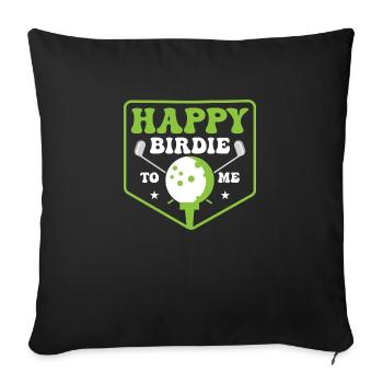 Joyeux Birdie à moi Golf Golf - Housse de coussin décorative 45 x 45 cm - noir - Devant
