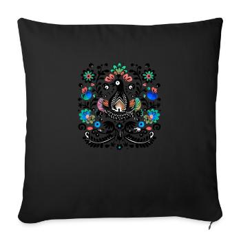 L'oiseau vintage noir - Housse de coussin décorative 45 x 45 cm - noir - Devant